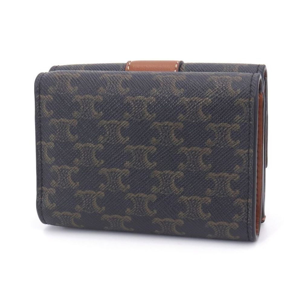 Celine Triomphe Trifold Wallet Canvas Tan - image 2